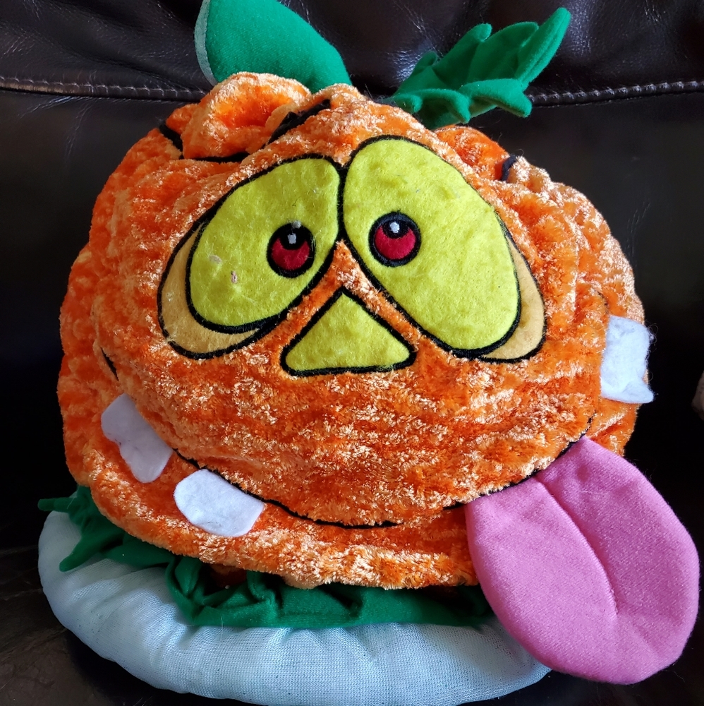 *Vintage* Plush Pumpkin Hat